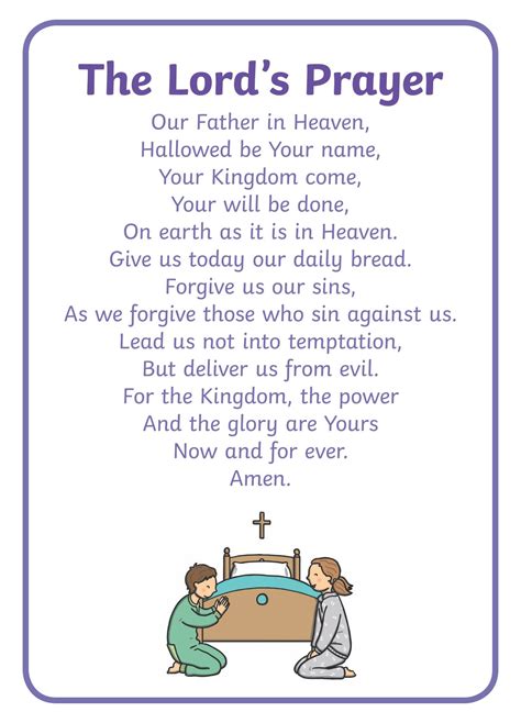 10 Best Printable Lord's Prayer Craft PDF for Free at Printablee | Our father prayer, Lords ...