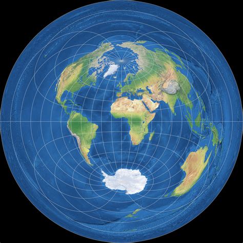 License Info: Azimuthal Equidistant Projection (equatorial aspect)