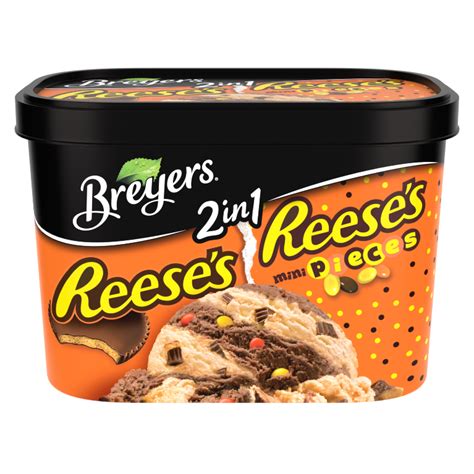 Breyers Frozen Dairy Dessert 2in1 REESE'S REESE'S PIECES 1.5 QT | Dairy desserts, Reeses, Reese ...