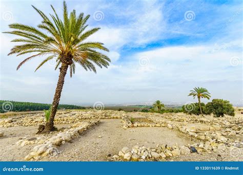 Archaeological Remains in Tel Megiddo National Park Stock Image - Image of megiddo, armageddon ...