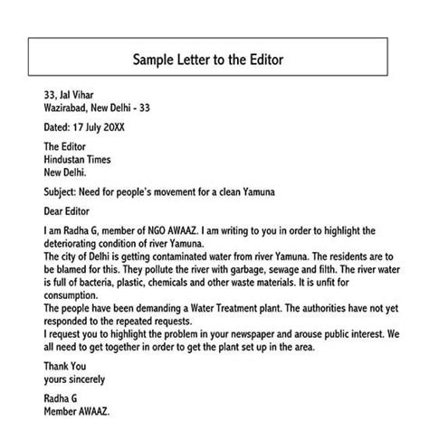 Letter to the Editor | Sample Letters & Free Templates