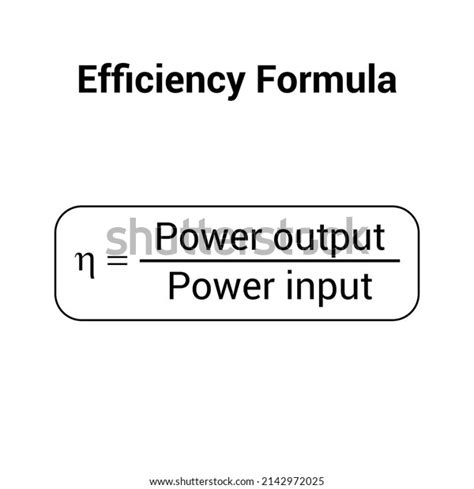 Energy Efficiency Formula Physics Stock Vector (Royalty Free ...