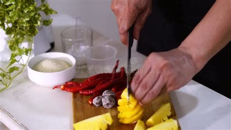 Cooking Process of Fresh and Healthy Dish of Indonesian Fruit Salad ...