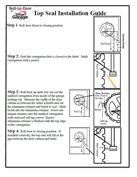 Roll Up Garage Door Installation Manuals | Smart Garage