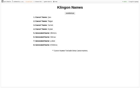 Klingon Names ― Perchance Generator