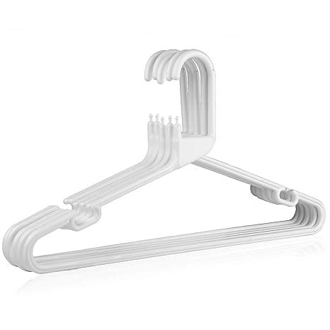 The Hanger Store 60 White Strong Heavy Duty Plastic Coat Hangers for ...