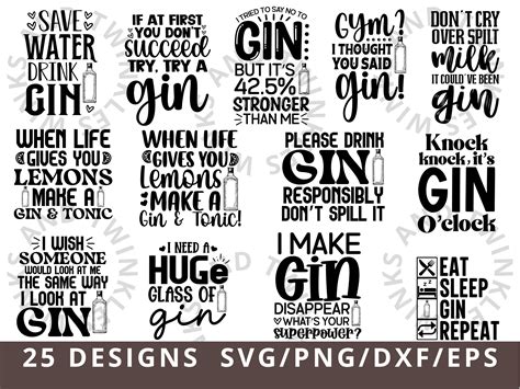 Gin SVG PNG Alcohol Quotes Svg Funny Gin Quotes Svg for - Etsy Ireland