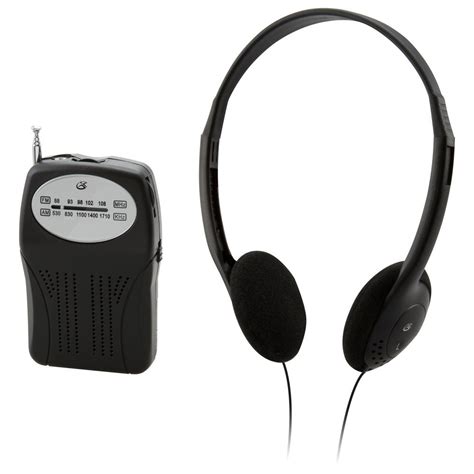 GPX Portable AM/FM Radio with Headphones-R116B - The Home Depot