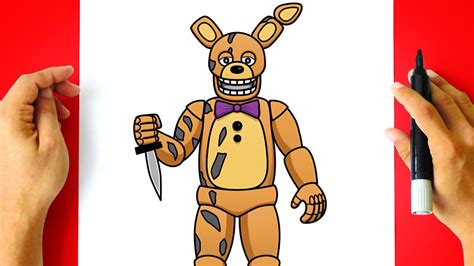 How to DRAW SPRING BONNIE from Movie - Five Nights at Freddy's - [ How to DRAW FNAF Characters ...