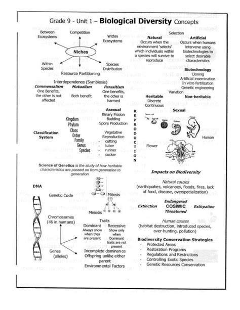 Biological Diversity I Can Statements