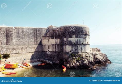 Dubrovnik Fortress Wall stock image. Image of historic - 123853689