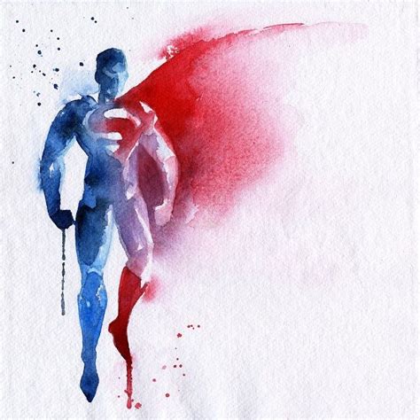 Superhero Watercolor Art Prints | Superhero painting, Watercolor art ...