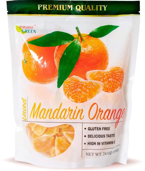 Dried Mandarin Oranges Paradise Green 24oz Sweet Dehydrated Mandarin Orange Sun - Tea