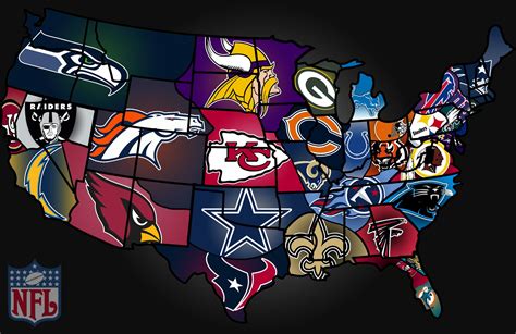 Football Map : Nfl teams USA | Football Stats and stuff