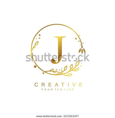 Gold Letter J Logo Design Circular Stock Vector (Royalty Free ...