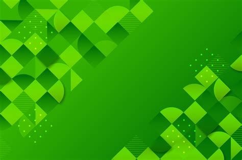 Premium Vector | Background with different green shapes