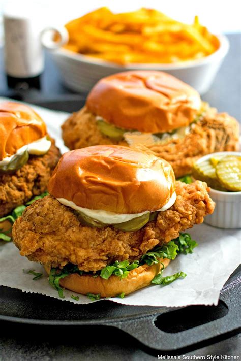 Crispy Chicken Sandwich - melissassouthernstylekitchen.com