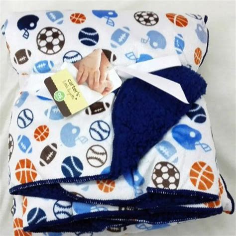 New Fleece Blanket Baby Boy Blankets Newborn Spring Baby Football ...