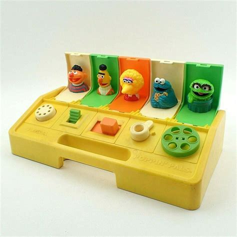 1980 Vtg Playskool Poppin Pals Toy Sesame Street Pop Up Characters Baby ...