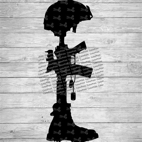 Fallen Soldier's Battle Cross SVG,EPS & PNG Files - Digital Download files for Cricut ...