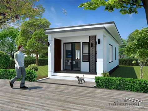 Cottage-like one-bedroom house - Pinoy House Plans