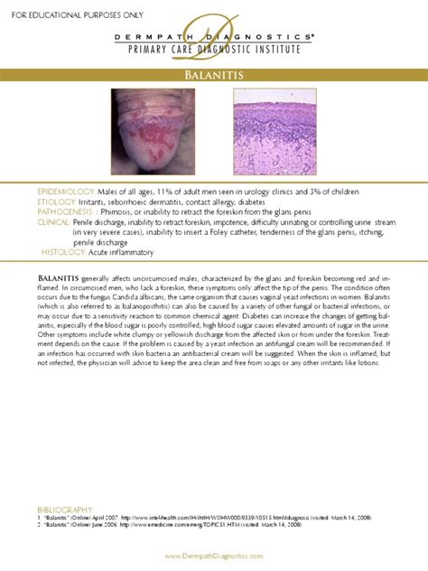 Balanitis: Primary Care Diagnostic Institute | PDF