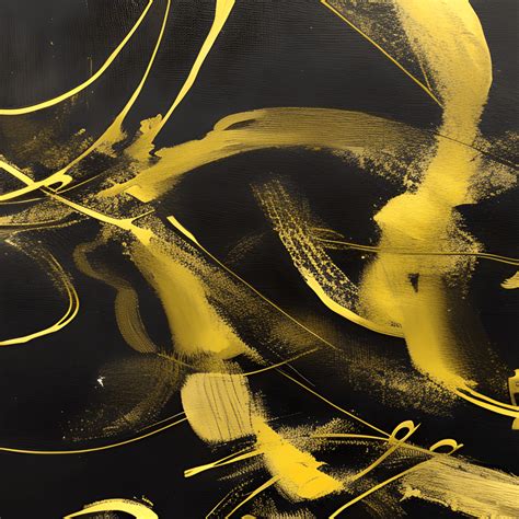 Black and Gold Abstract Painting · Creative Fabrica