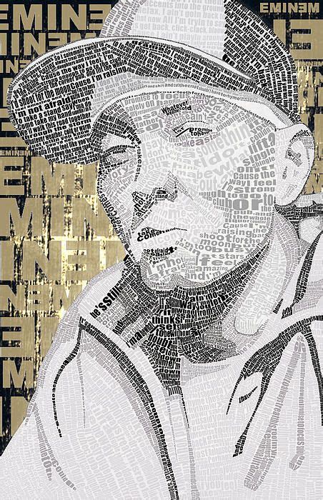 Eminem Text Picture by Aaron Parrill | Eminem, Mixed media art tutorials, Text pictures