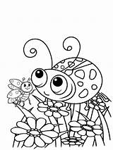Cute Ladybug Coloring Page sketch template