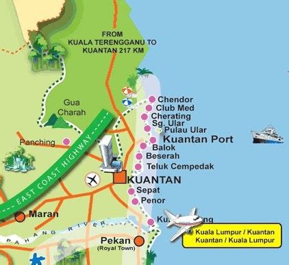 Malaysia Maps Library: Pahang Tourism Map 1