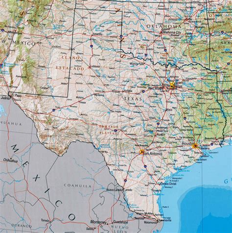 Maps of Texas - Texan Flags, Maps, Economy, Geography, Climate, Natural ...