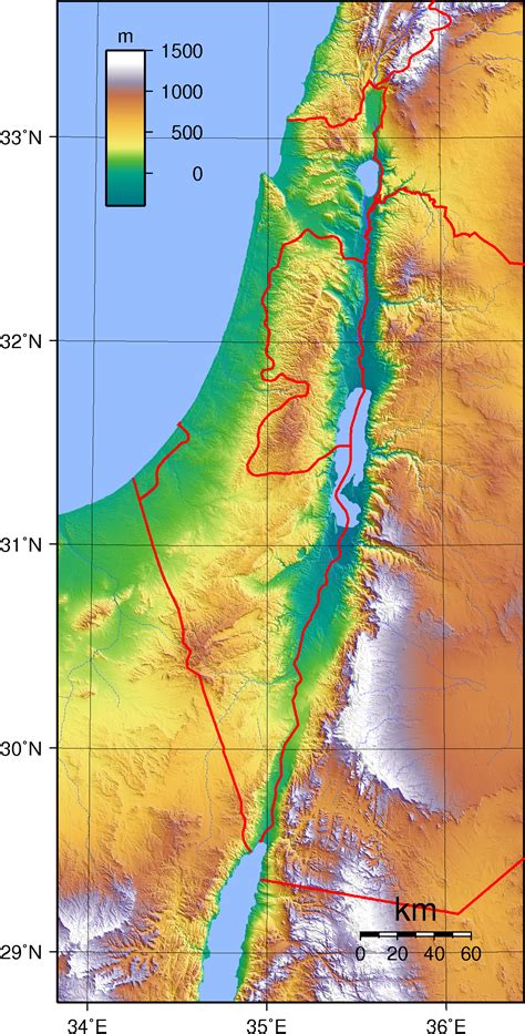 Israel Topography | Geografie, Palästina, Land kanaan