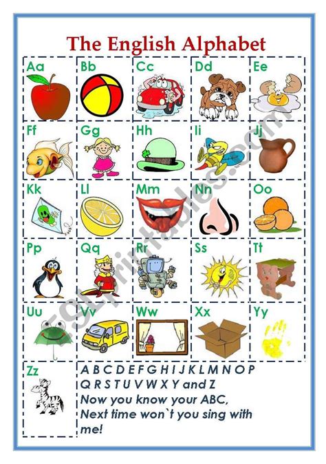 The English Alphabet - ESL worksheet by english1