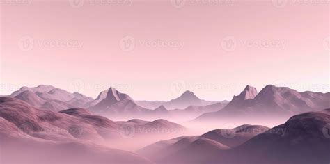 Soft Blush and Lavender Minimalist Mountain Landscape Wallpaper AI Generated 29985361 Stock ...