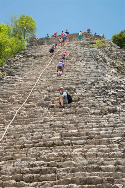 Exploring the Mayan Ruins of Coba, Mexico Climbing the tallest pyramid