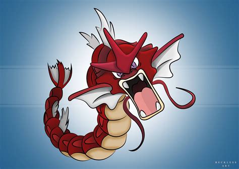 My attempt at vectoring a Gyarados. (shiny) : pokemon