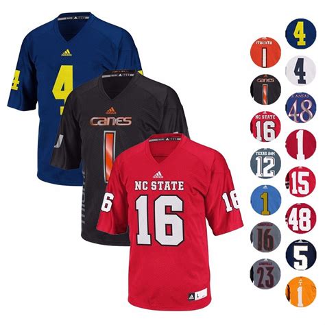 NCAA ADIDAS Collegiate Official Football Jersey Collection for Men $19. ...