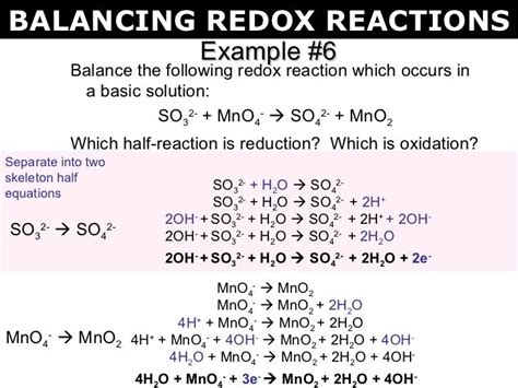 Chapter 20 Worksheet Redox