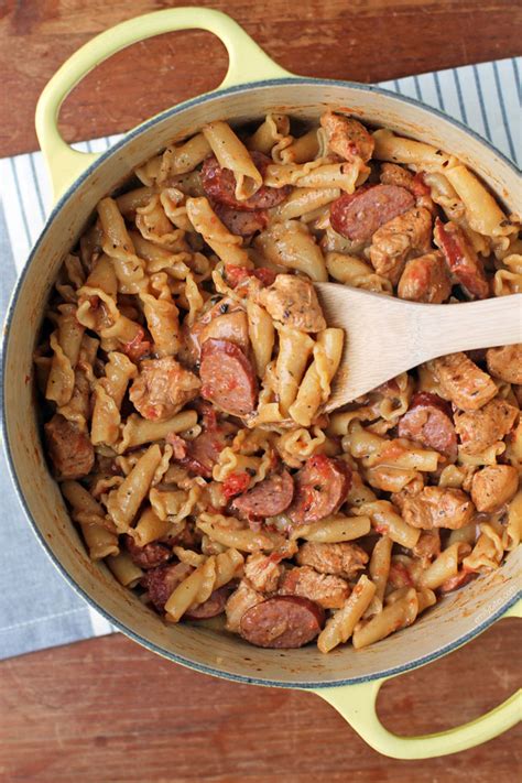 One-Pot Cajun Chicken and Sausage Pasta - Emily Bites