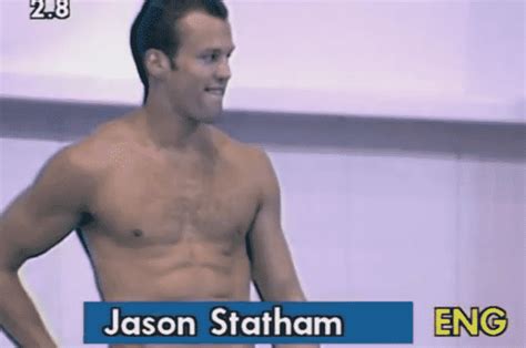 Jason Statham competes for England in the diving competition at the 1990 Commonwealth Games ...