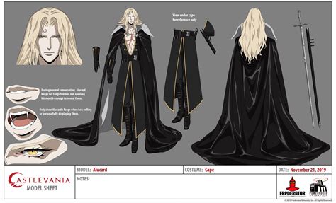 Castlevania season 4 high resolution character design sheets.