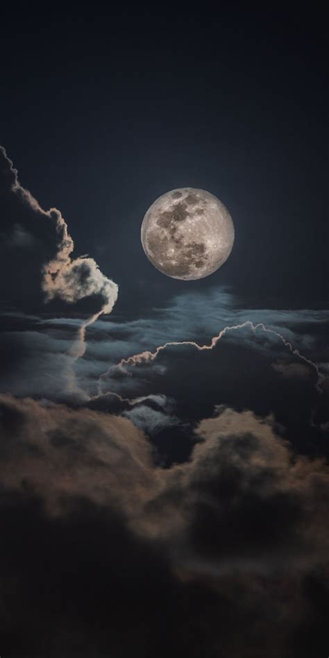 Night, clouds and moon, sky wallpaper telegram in 2019 hátte | Imagens ...