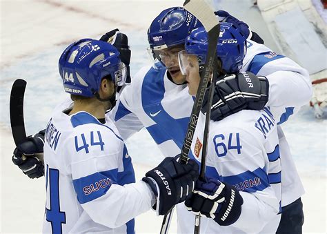 Finland beats Austria 8-4 in Olympic hockey