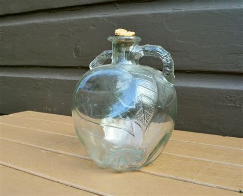 Apple Jug Vintage Glass Apple Cider Vinegar Jug Apple Jar | Etsy