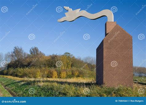 Flevoland monument stock photo. Image of house, landmark - 7084564