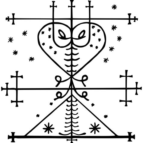 The veve of Maman Brigitte | Vodou, Baron samedi, Voodoo