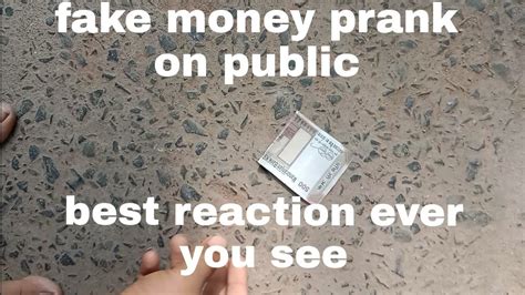 fake money prank on public - YouTube