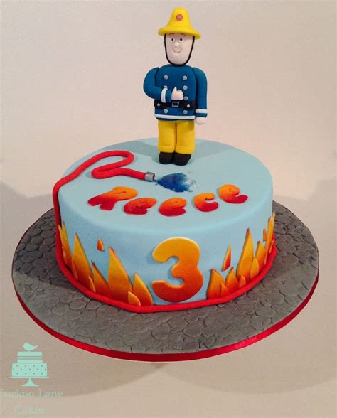 Fireman Sam Cake | Fireman sam cake, Lane cake, Cake decorating