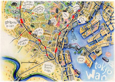 Transit Maps: Yamanote Line Map from Florent Chavouet’s “Tokyo on Foot”