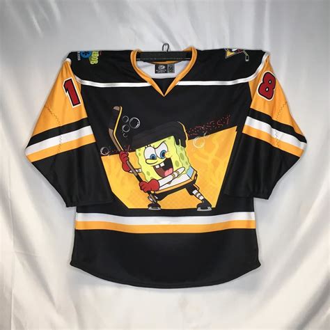 AHL Authentic - 2019-20 Wilkes-Barre/Scranton Penguins SpongeBob SquarePants Jersey Issued to ...